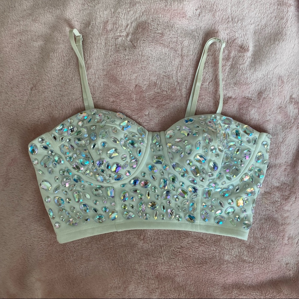 Bejeweled Bustier Top